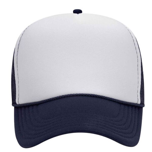 OTTO Polyester Foam Front Five Panel High Crown Mesh Back Trucker Hat Thumbnail